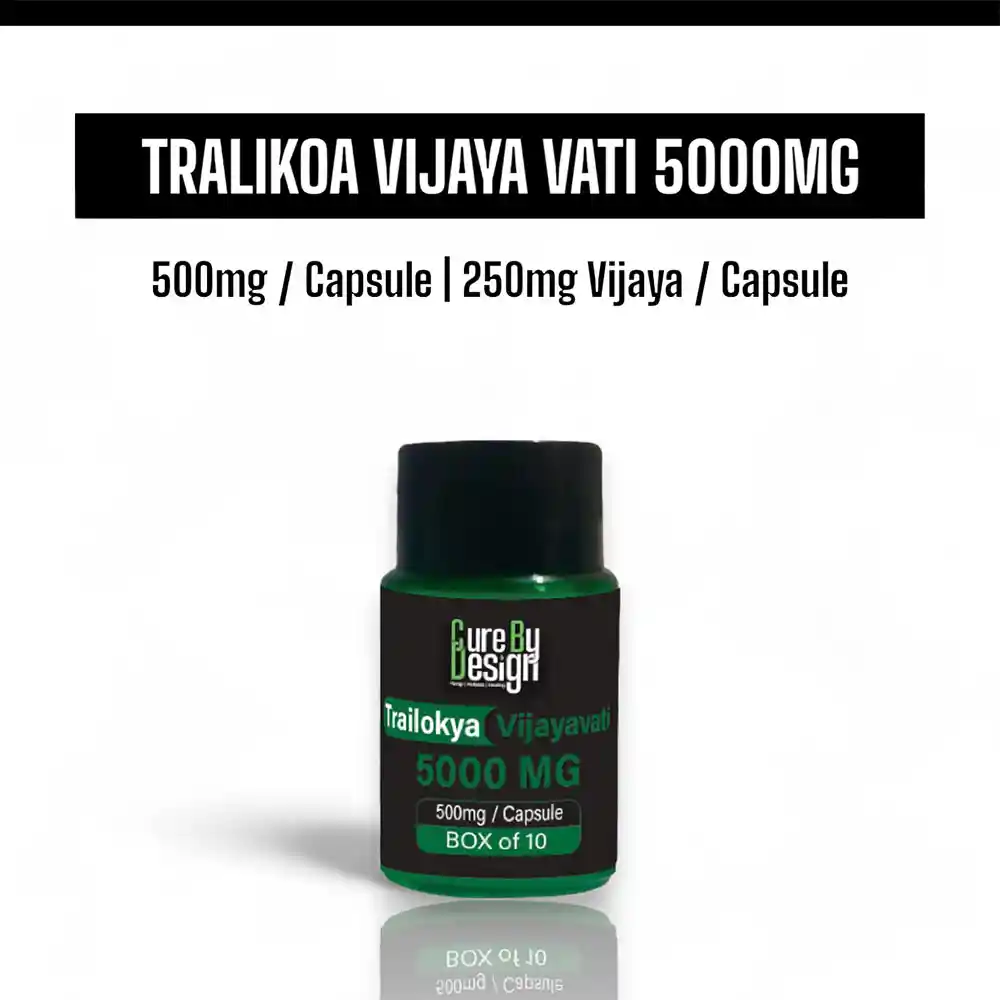 Cure By Design Traliokya Vijaya Vati, 5000mg, 10 Capsules