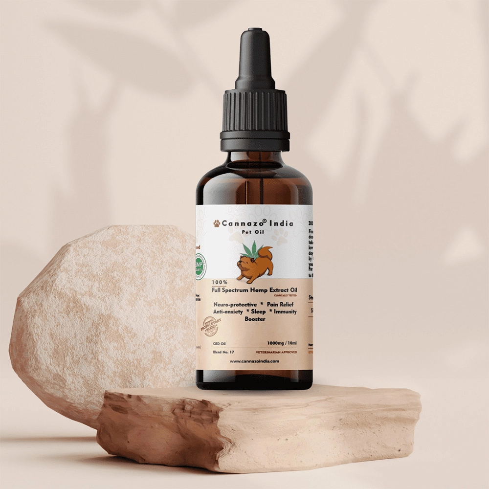 CannazoIndia Full Spectrum CBD extract pet oil, 1000mg, 10ml - Image 1
