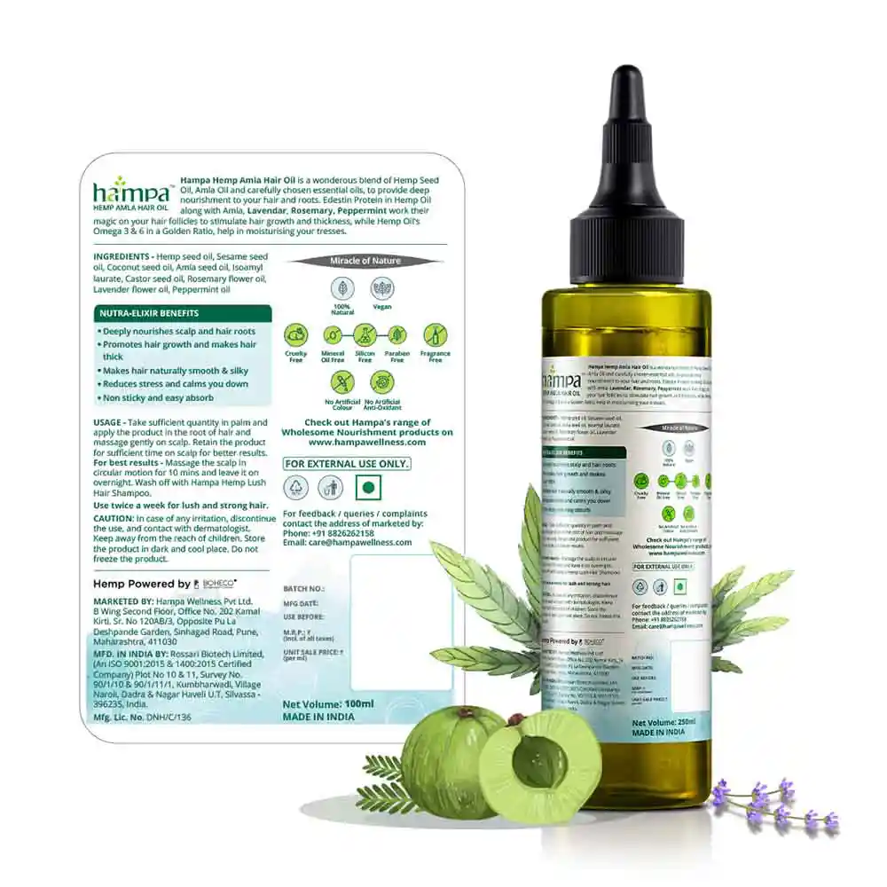Hampa Hemp Amla Oil, 100 ml on itshemp