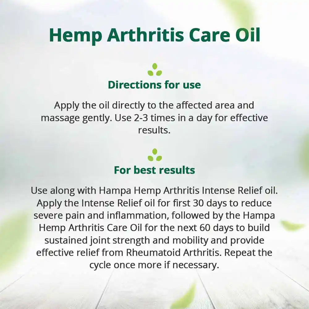 Hampa Arthritis Intense Relief and Care Oil Combo, 150 ml on itshemp