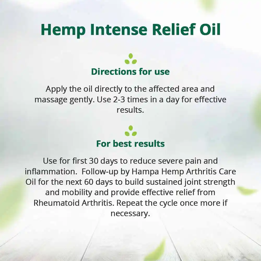 Hampa Arthritis Intense Relief and Care Oil Combo, 150 ml on itshemp