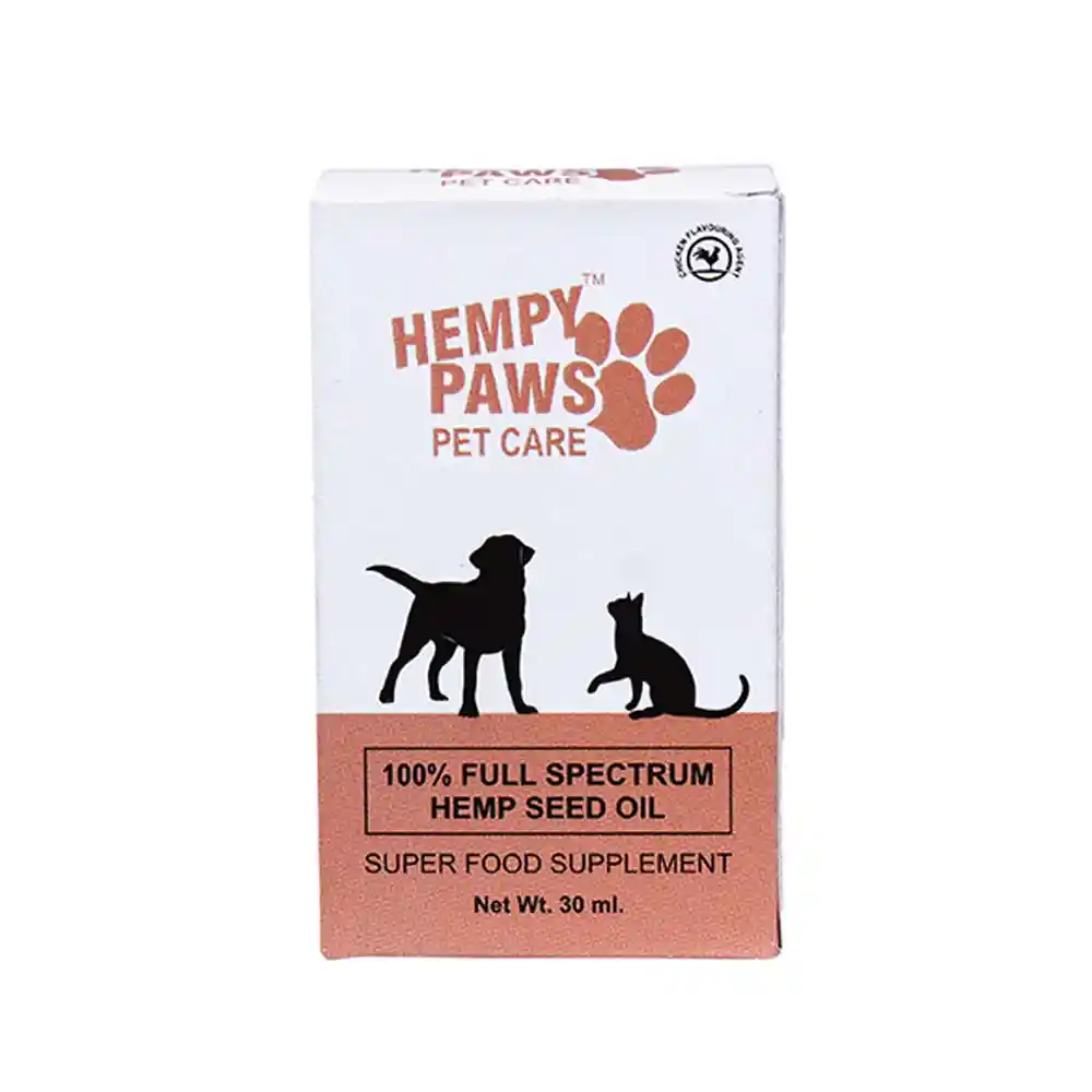 HP125001_1 HempyPaws Pet Care Full Spectrum 100% Hemp Seed Oil with Chicken Flavouring Agent, 30ml on itshemp