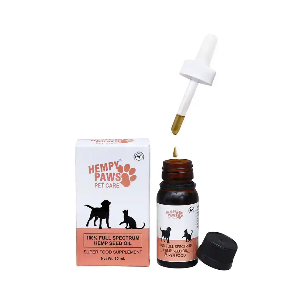 HempyPaws Pet Care Full Spectrum 100% Hemp Seed Oil with Chicken Flavouring Agent, 30ml on itshemp