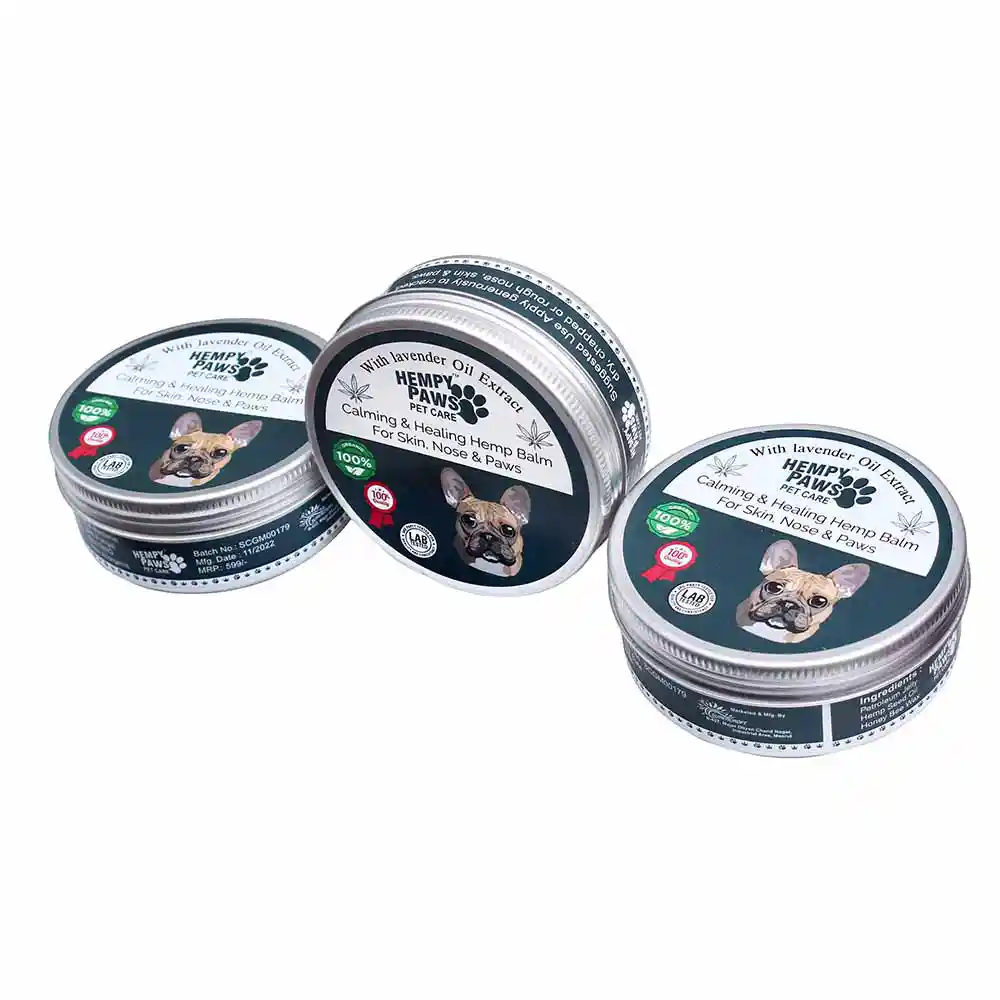 HempyPaws Pet Care Calming & Healing Hemp Balm with Lavender Oil Extract, 100 Grams on itshemp
