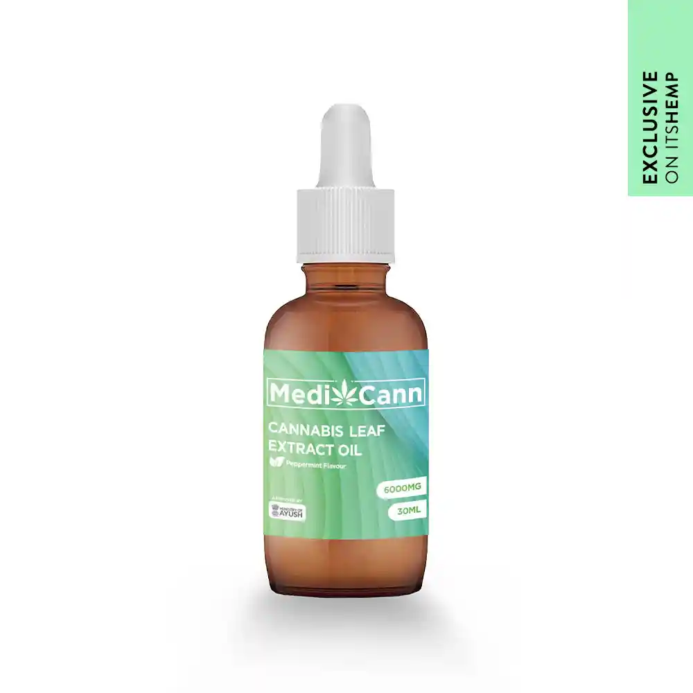 Medicann Cannabis Leaf Extract Oil , Peppermint Flavour ( 2000mg /10ml & 6000mg / 30ml ) - Image 2