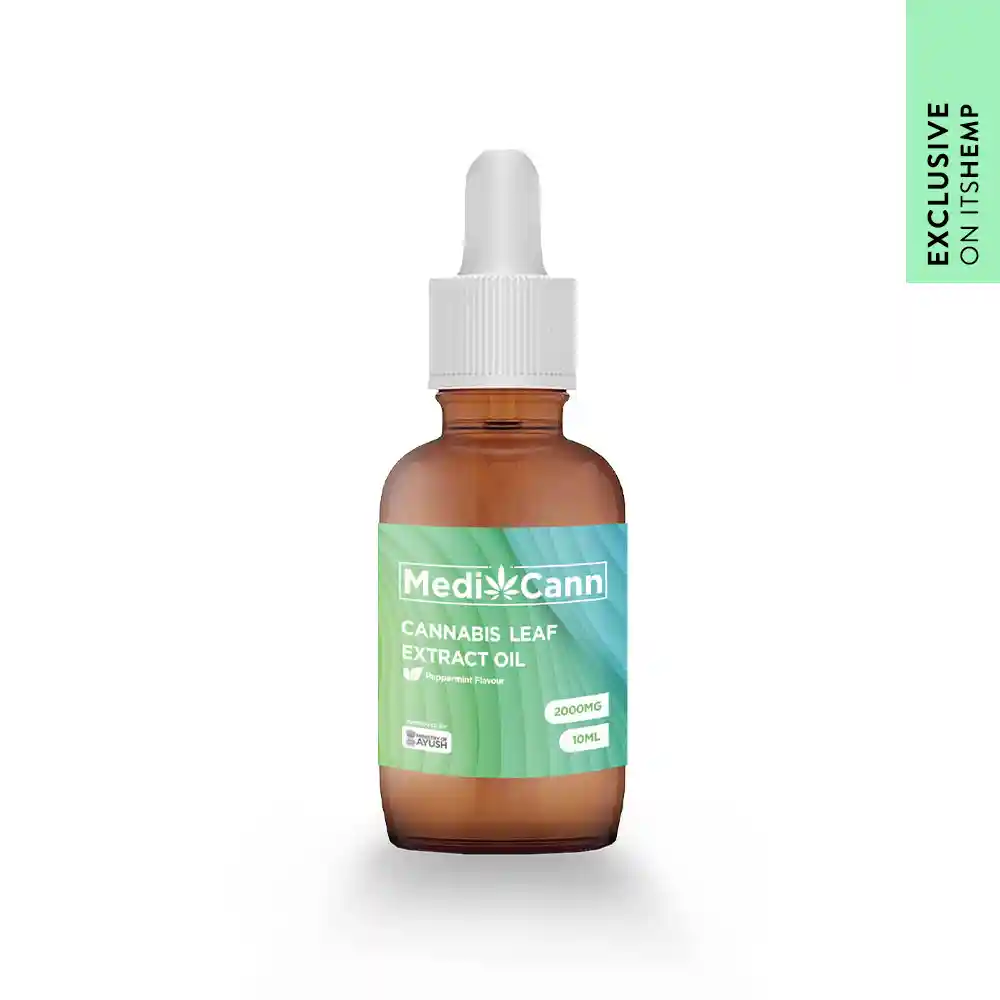 Medicann Cannabis Leaf Extract Oil , Peppermint Flavour ( 2000mg /10ml & 6000mg / 30ml ) - Image 1