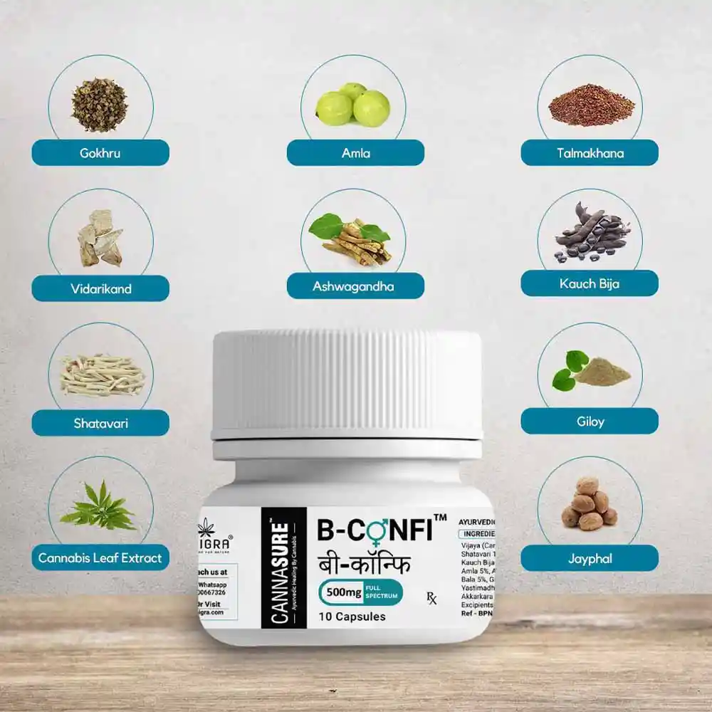 Cannasure B-CONFI Vijaya Extract Capsule, 500mg, 10 Capsules on itshemp