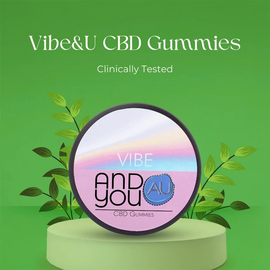Andyou - Vibe&U Mood Uplift Gummies (200mg CBD + terpenes for good vibes), Orange Flavour, 10 Gummies - Image 2