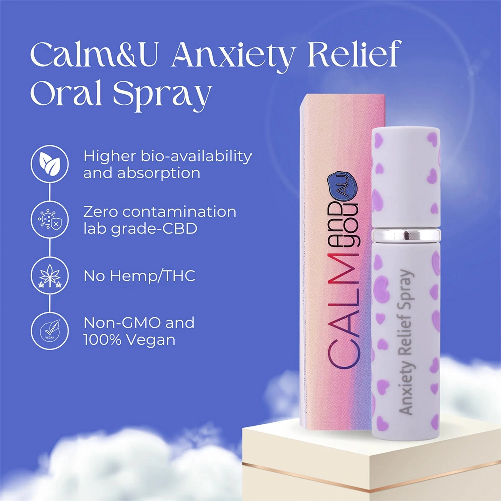 Andyou - Calm&U Anxiety Relief Oral Spray (500mg CBD + terpenes for anxiety relief), 10ml - Image 3
