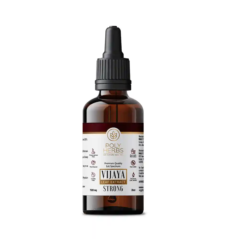 PolyHerbs STRONG Vijaya Leaf Extract Oil, 7500mg, 30ml on itshemp