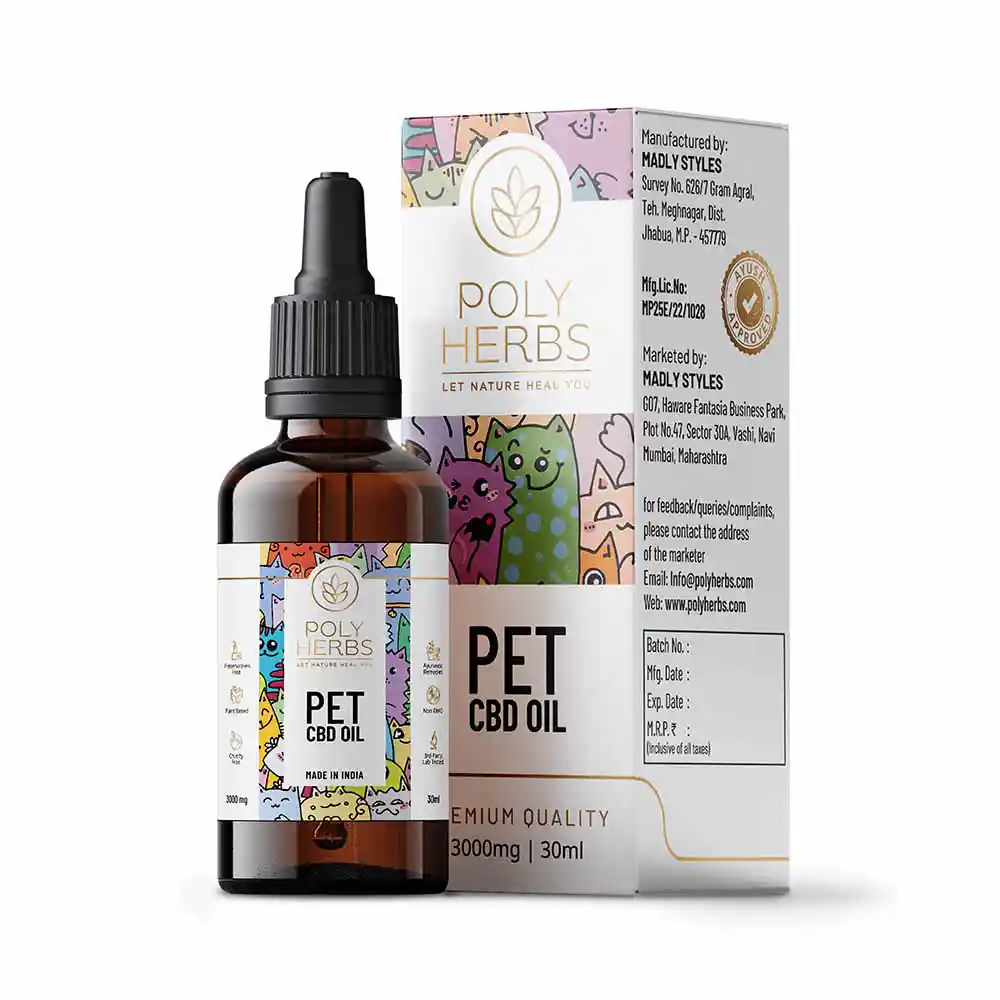 PH155005_1 PolyHerbs CBD Oil for Pets 3000mg, 30ml on itshemp