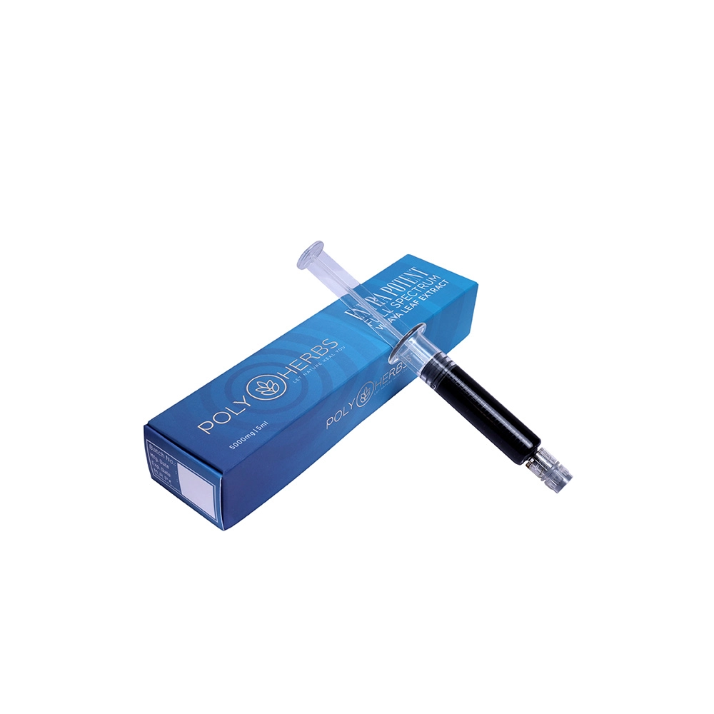 RAW 1 PolyHerbs EXTRA POTENT Vijaya Leaf Extract Syringe 5000mg – 5ml, Raw - Image 1