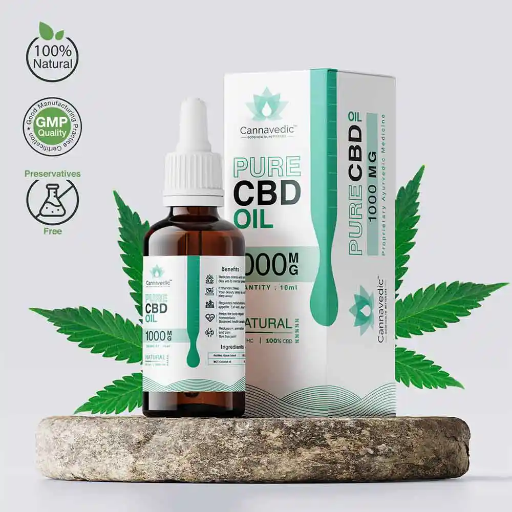 Cannavedic Pure CBD Oil Natural 1000mg | 10ml on itshemp