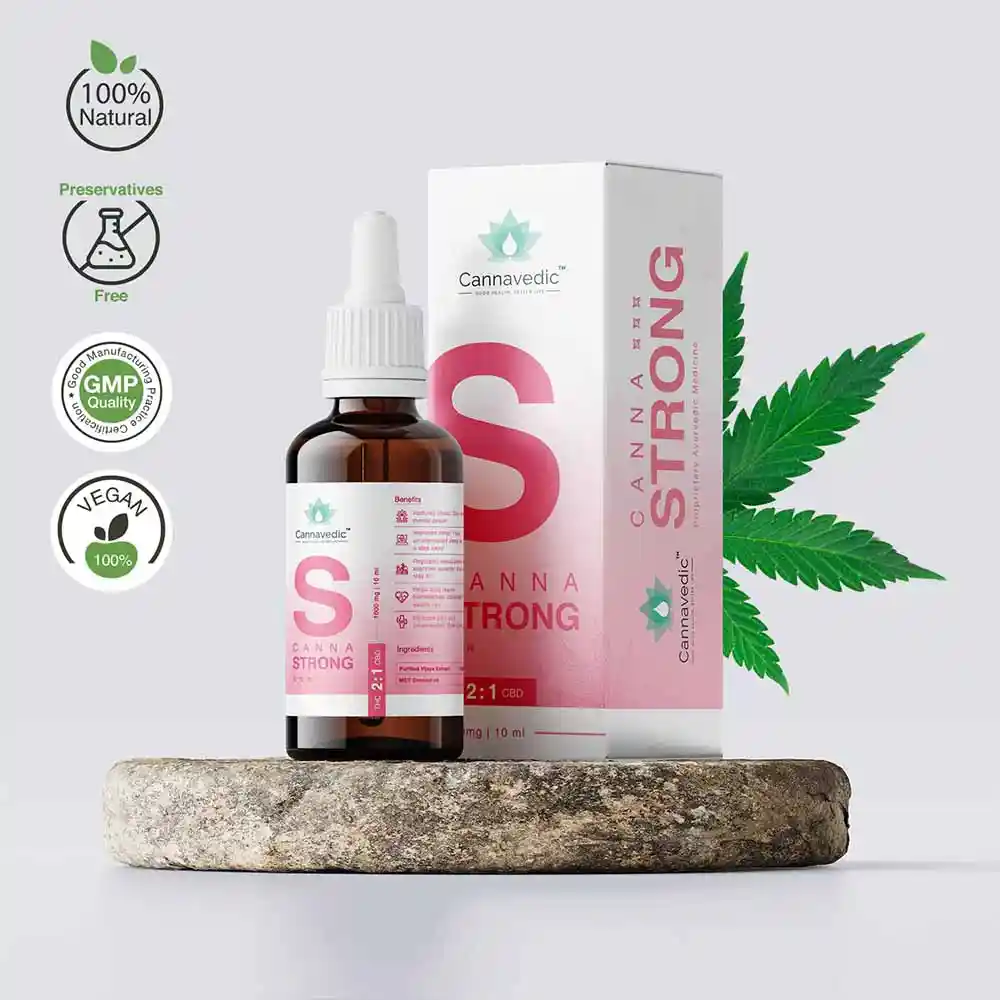 CannnaStrong THC+CBD Oil (2:1|THC:CBD) 1000mg,10ml on itshemp