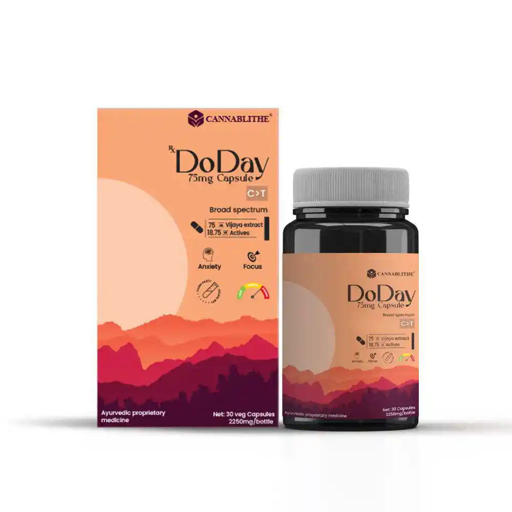 CA072018_1 CannaBlithe DoDay 75mg capsule 10:1 CBD:THC (30 caps) on itshemp