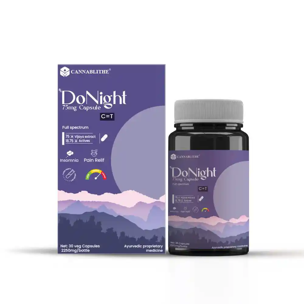 CannaBlithe DoNight 75mg capsule 1:1 CBD:THC (30 caps) on itshemp