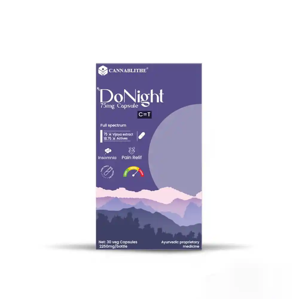 CannaBlithe DoNight 75mg capsule 1:1 CBD:THC (30 caps) on itshemp