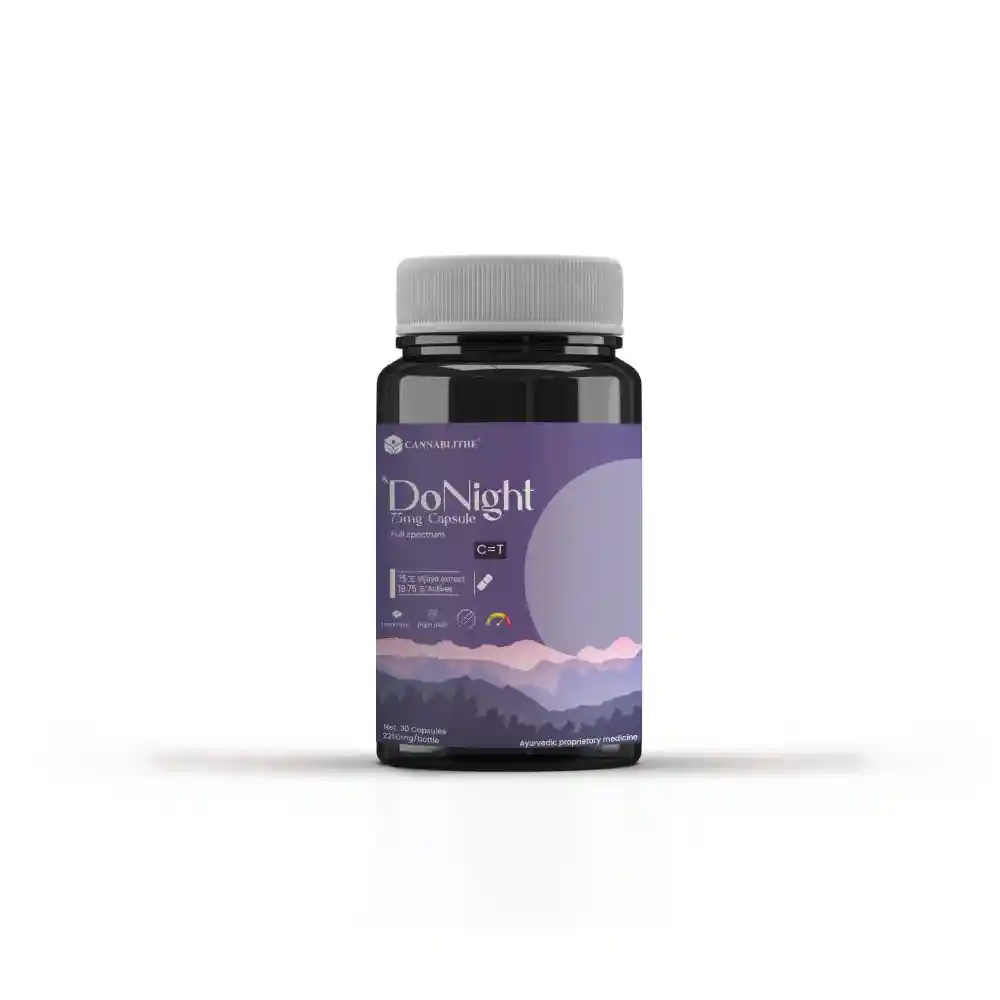 CannaBlithe DoNight 75mg capsule 1:1 CBD:THC (30 caps) on itshemp