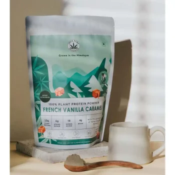 India Hemp Organics Hemp Powder - French Vanilla Caramel, 500gms on itshemp