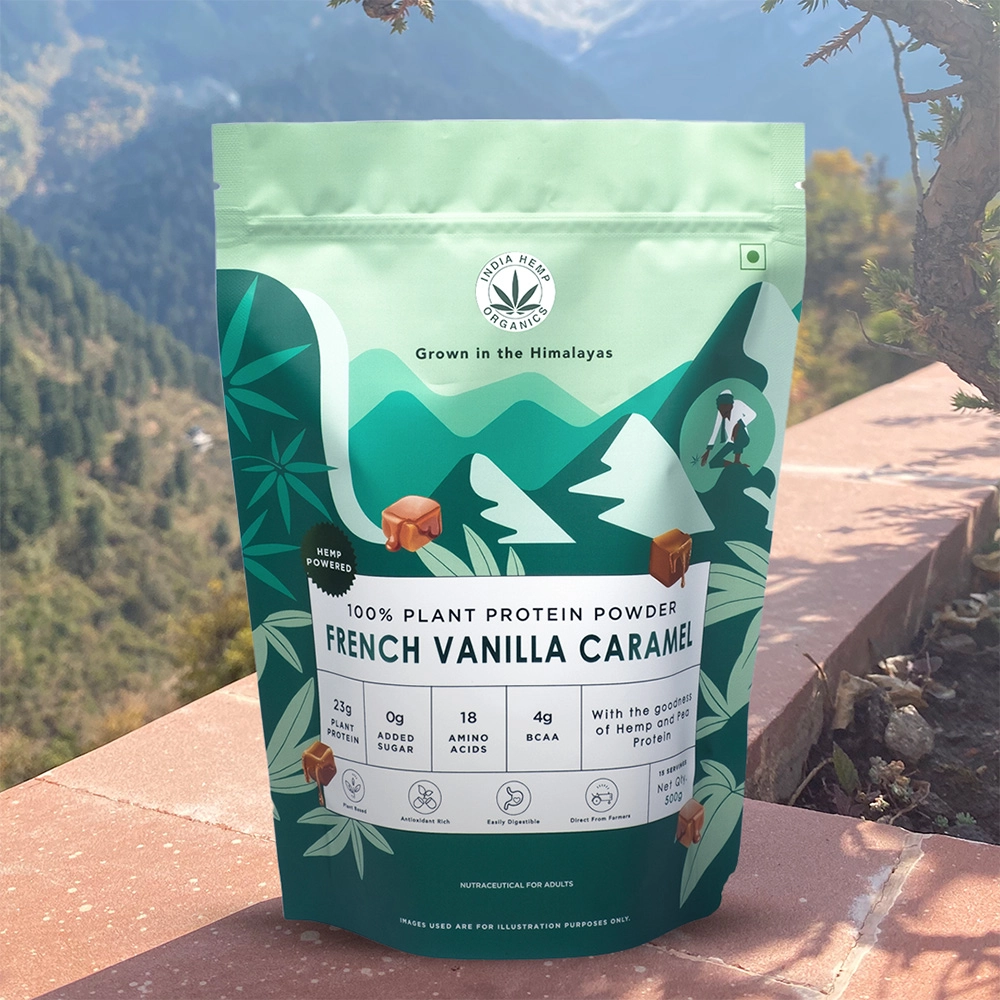 India Hemp Organics Hemp Powder - French Vanilla Caramel, 500gms - Image 4