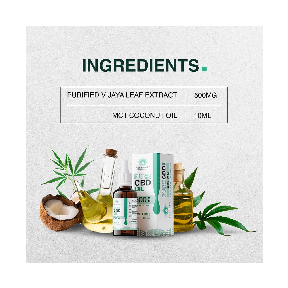 Cannavedic Pure CBD Oil Natural 500mg | 10ml - Image 3