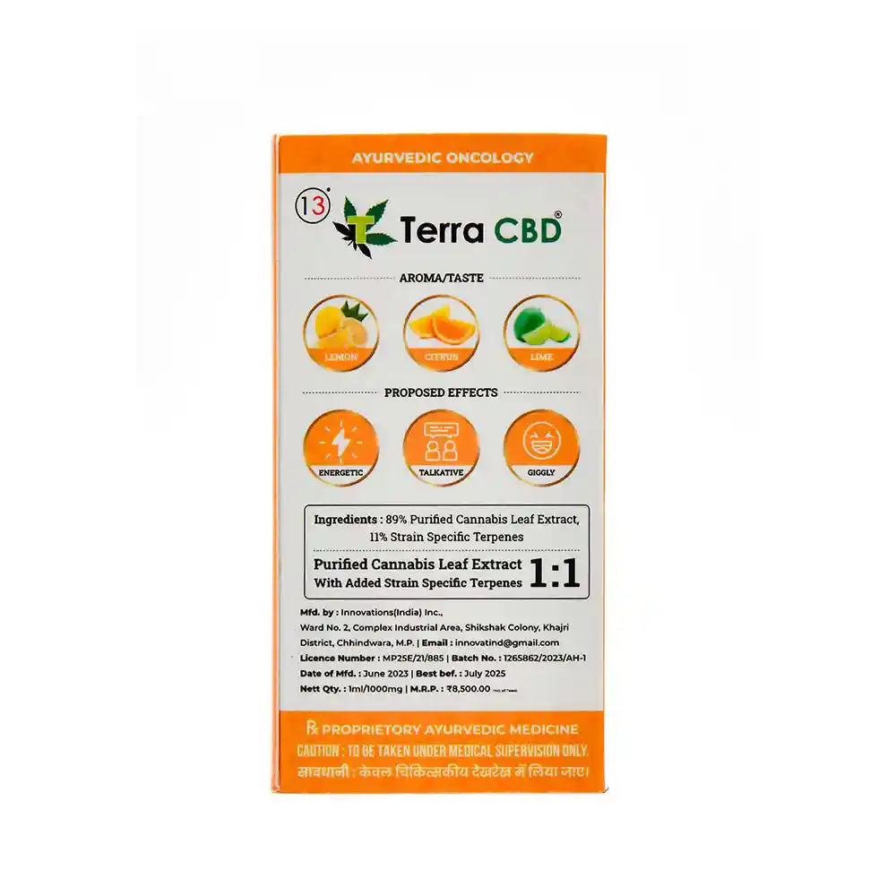 TERRA CBD - Strain specific cannabis extract, Amnesia Haze 1ml on itsHemp