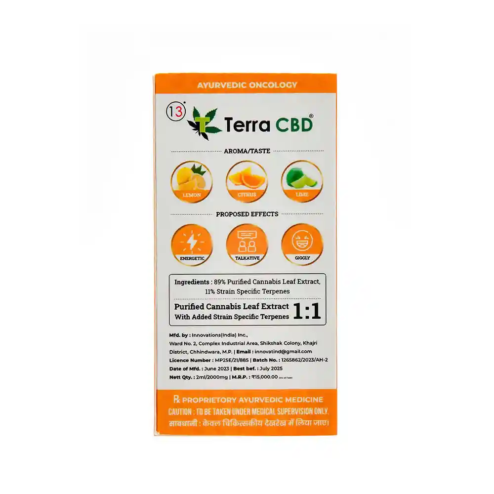 TERRA CBD - Strain specific cannabis extract, Amnesia Haze 2ml on itsHemp