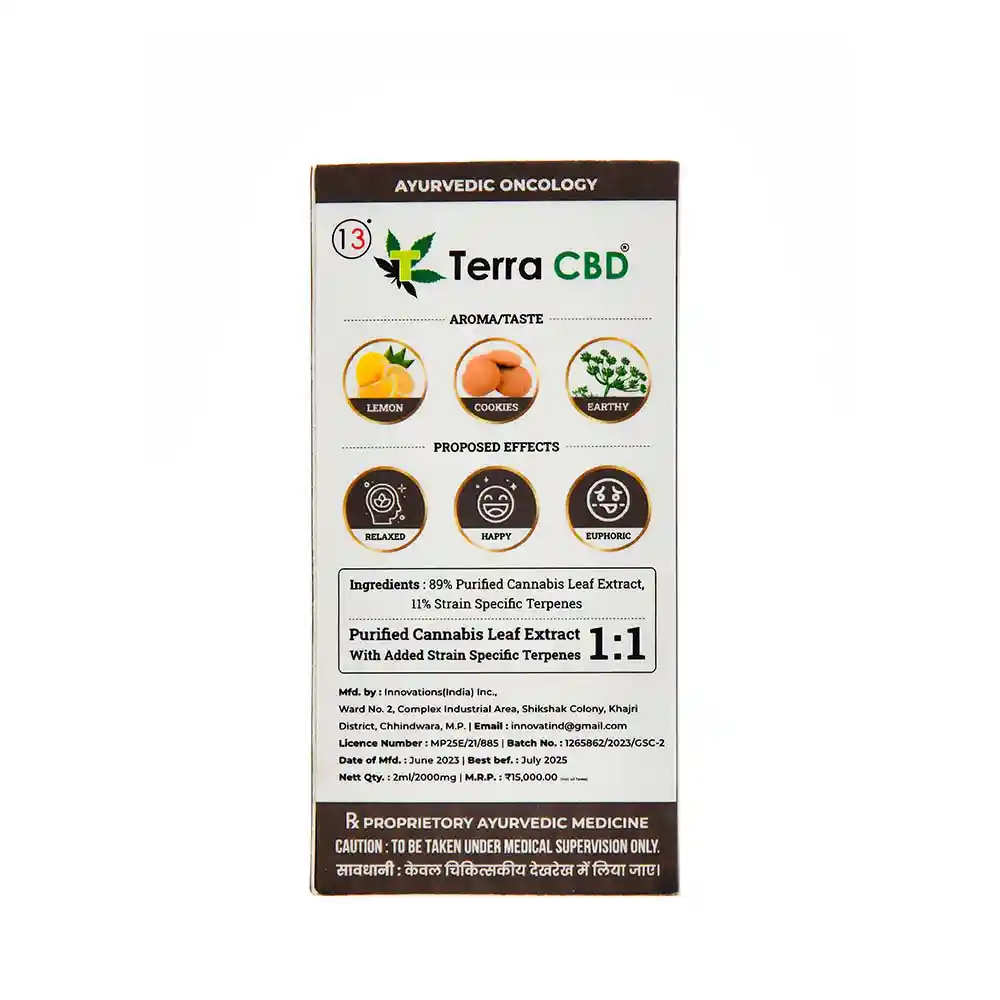 TERRA CBD - Strain specific cannabis extract, Girl Scout Cookies 2ml on itsHemp