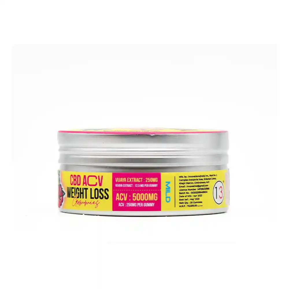 Cannagummies - CBD for weight loss- 250 mg CBD + 5,000 mg ACV(20 Gummies)- Mild on itsHemp