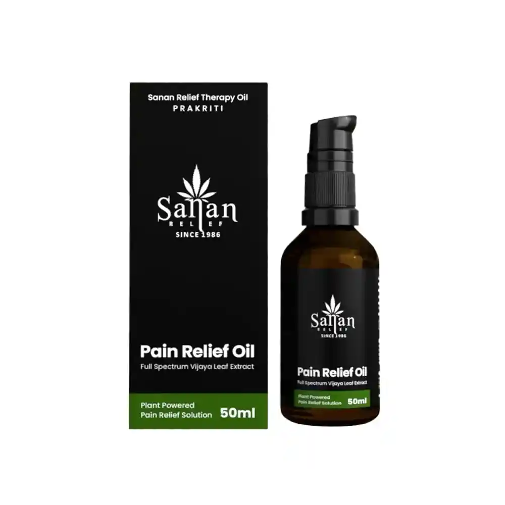 Sanan Full Spectrum Vijaya Leaf Extract Pain Relief Oil – 50ml on itshemp.in