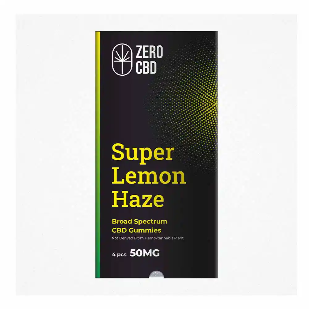 Zero CBD Super Lemon Haze 50mg Broad Spectrum CBD Gummies (4 Pcs) - Image 4