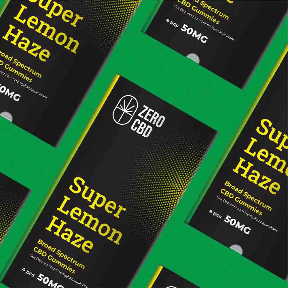 Zero CBD Super Lemon Haze 50mg Broad Spectrum CBD Gummies (4 Pcs) - Image 6