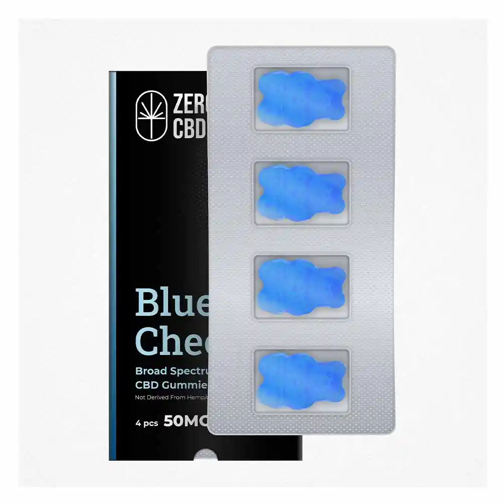 Zero CBD Blue Dream 50mg Broad Spectrum CBD Gummies (4 Pcs) on itsHemp.in