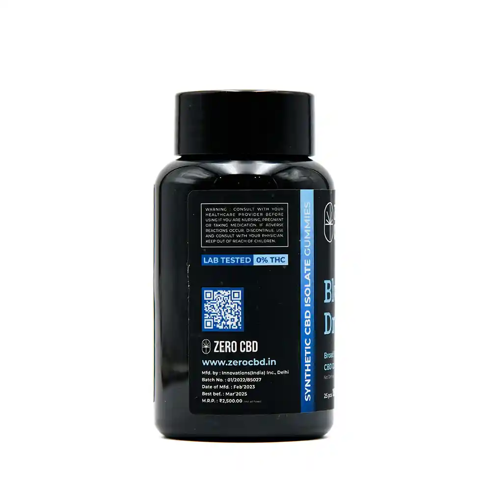 Zero CBD- Sugarfree Vegan Broad Spectrum CBD Gummies- BLUE DREAM, 375mg on itsHemp