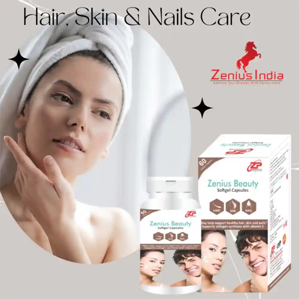 Zenius Beauty Capsule For Skin Glow & Energy Booster Capsule 100gm, 60 Capsules on itshemp.in