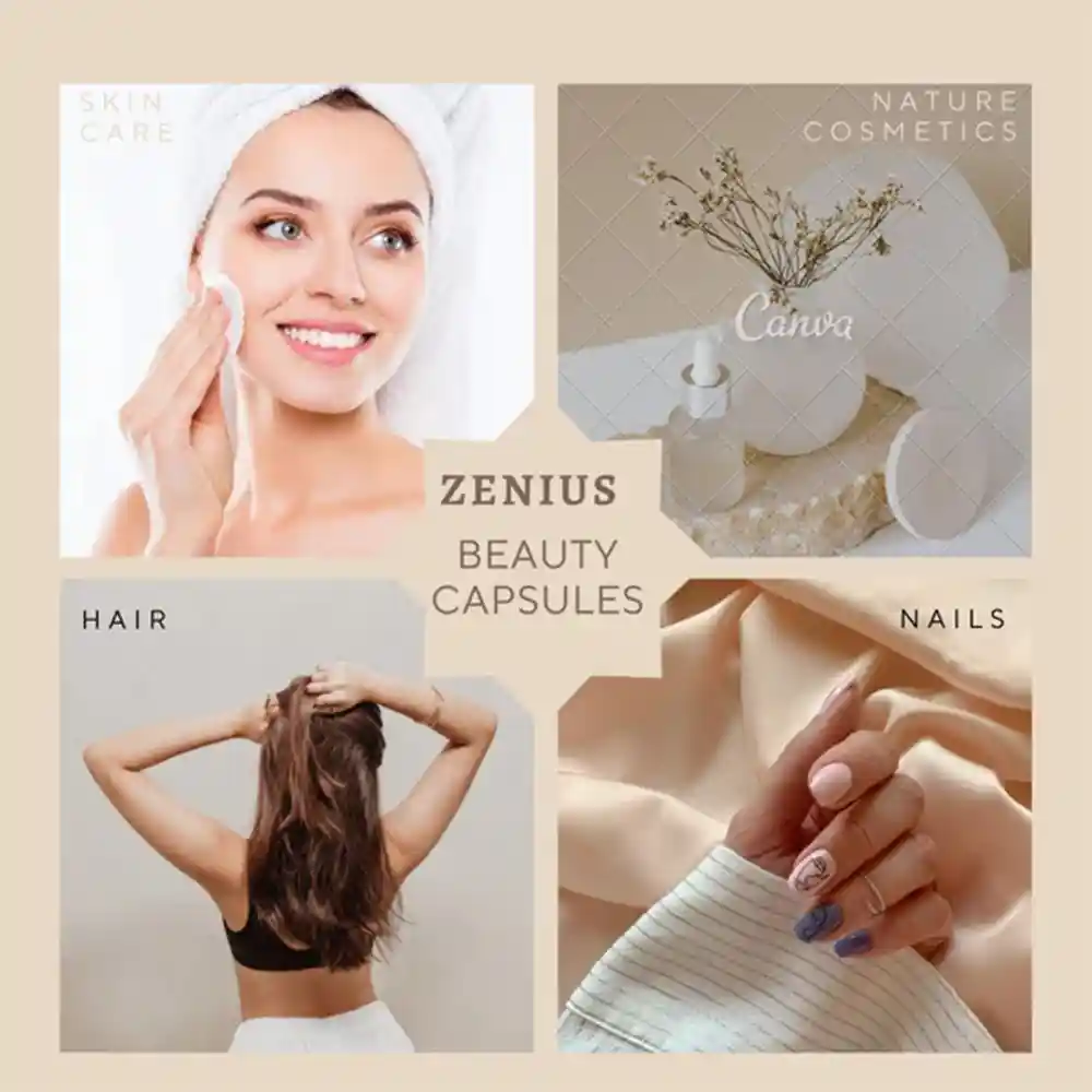 Zenius Beauty Capsule For Skin Glow & Energy Booster Capsule 100gm, 60 Capsules on itshemp.in