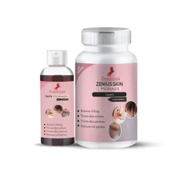 Zenius Skin Psoriasis Kit For Tablets & Oil, 60 Tablets & 100ml Oil on itshemp.in