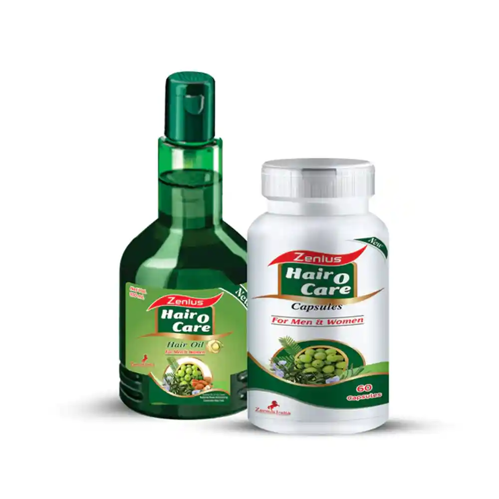 Zenius Hair O Care Kit For Hair Growth Oil & Capsules, 100ml Oil & 60 Capsules on itshemp.in