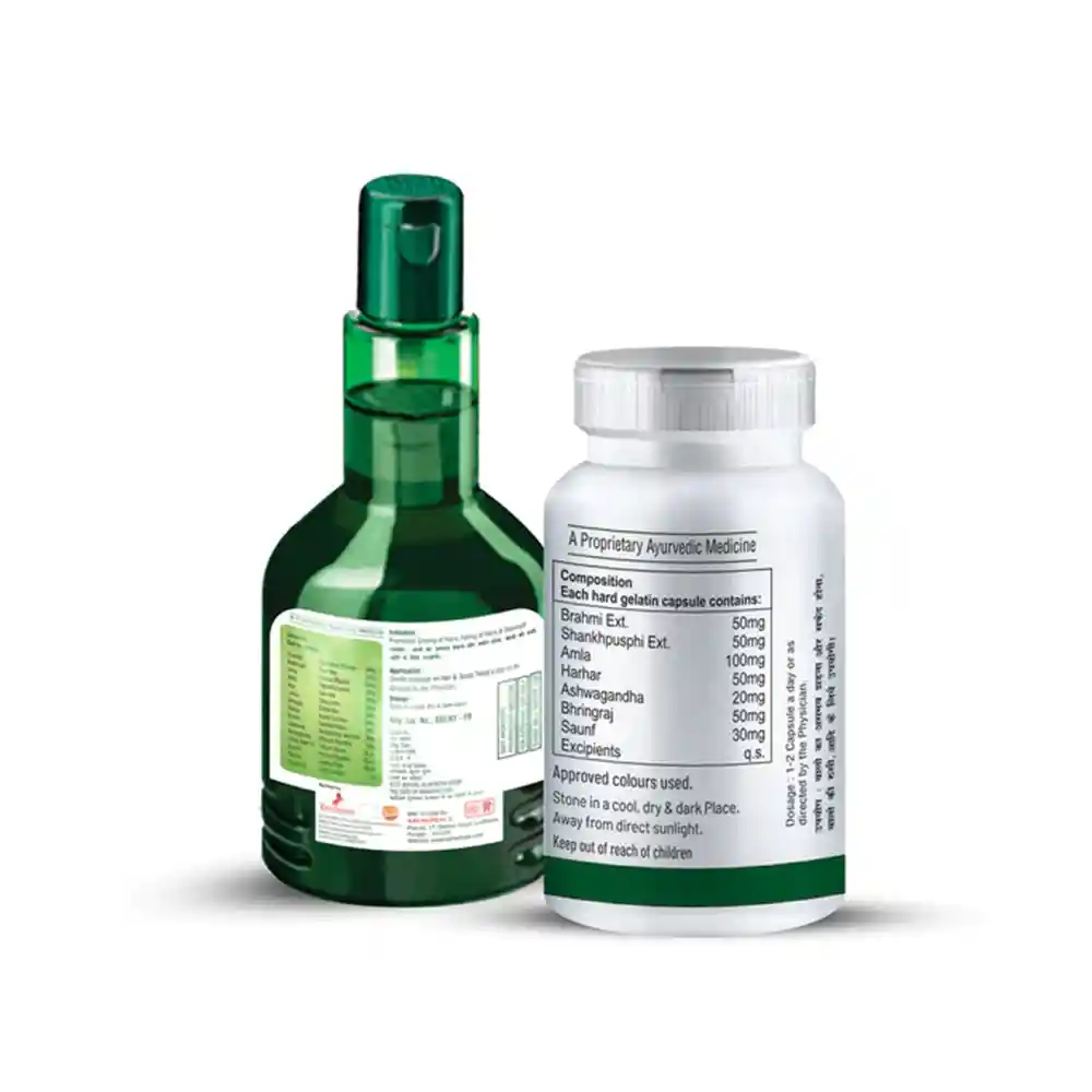Zenius Hair O Care Kit For Hair Growth Oil & Capsules, 100ml Oil & 60 Capsules on itshemp.in