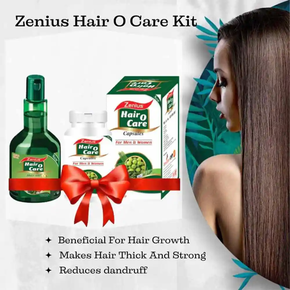 Zenius Hair O Care Kit For Hair Growth Oil & Capsules, 100ml Oil & 60 Capsules on itshemp.in