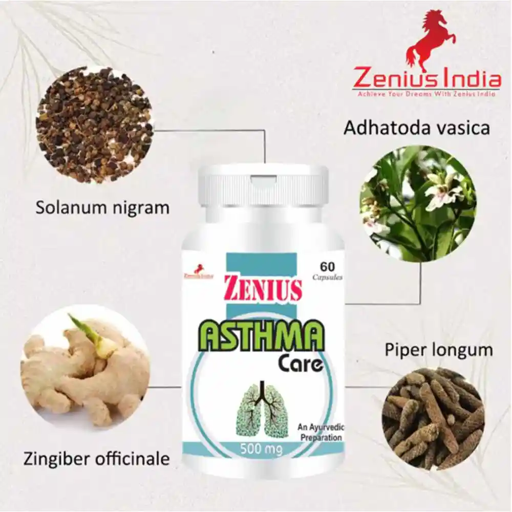 Zenius Asthma Care Capsule 100gm, 60 Capsules on itshemp.in