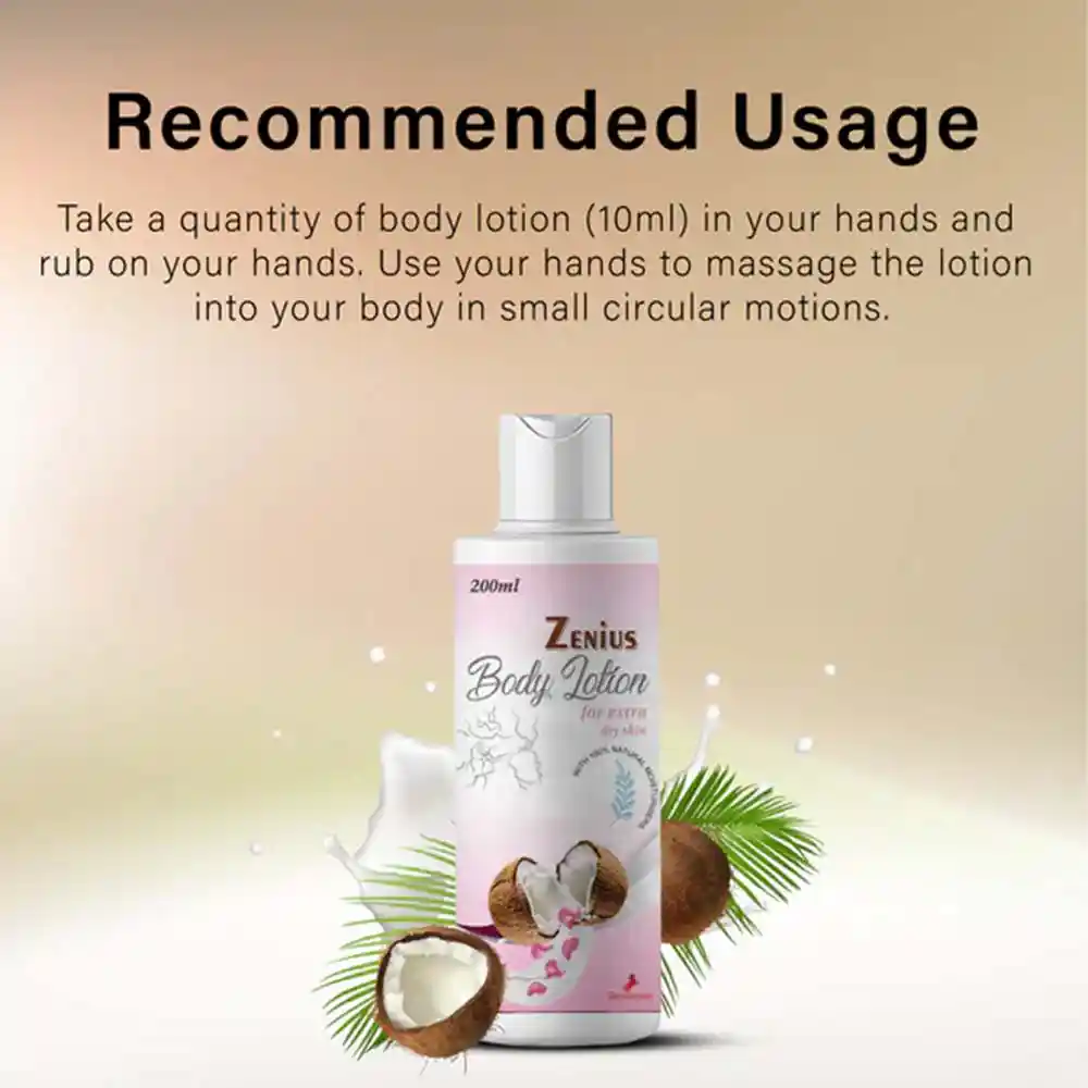 Zenius Body Lotion For Dry Skin & Remove All Sketch Marks Naturally 200ml on itshemp.in