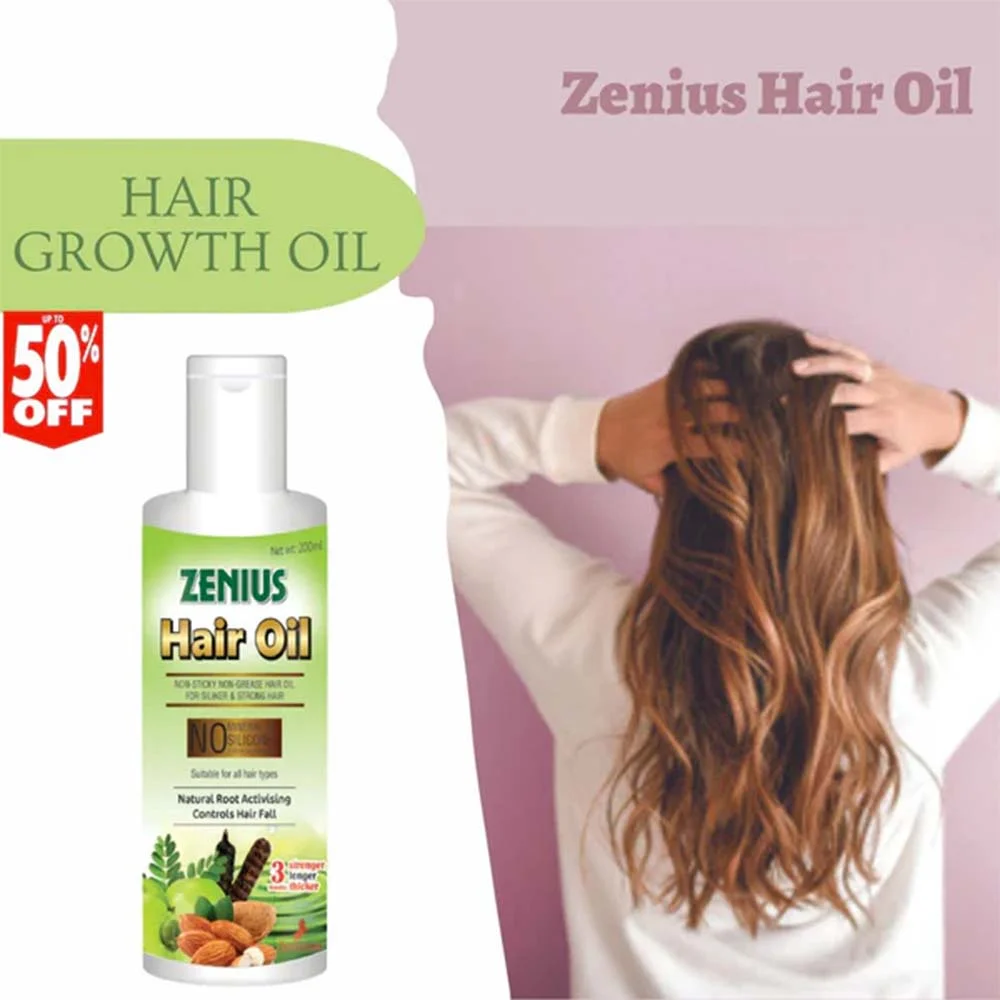 Zenius Hair Oil Is Beneficial For Hair Growth, Hair Fall & Reduces Dandruff 200ml on itshemp.in
