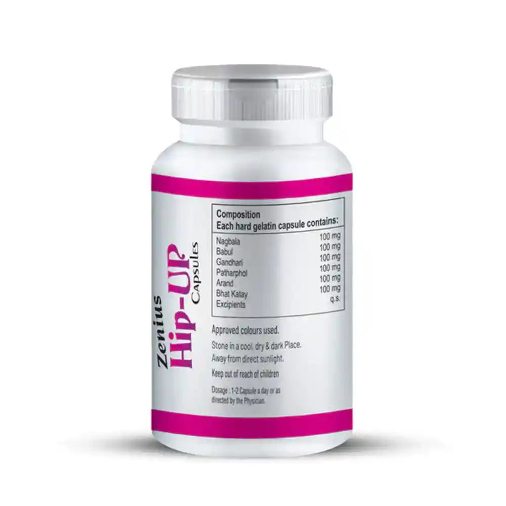 Zenius Hip-Up Capsule For Hips & Butt Enlargement 100gm, 60 Capsules on itshemp.in