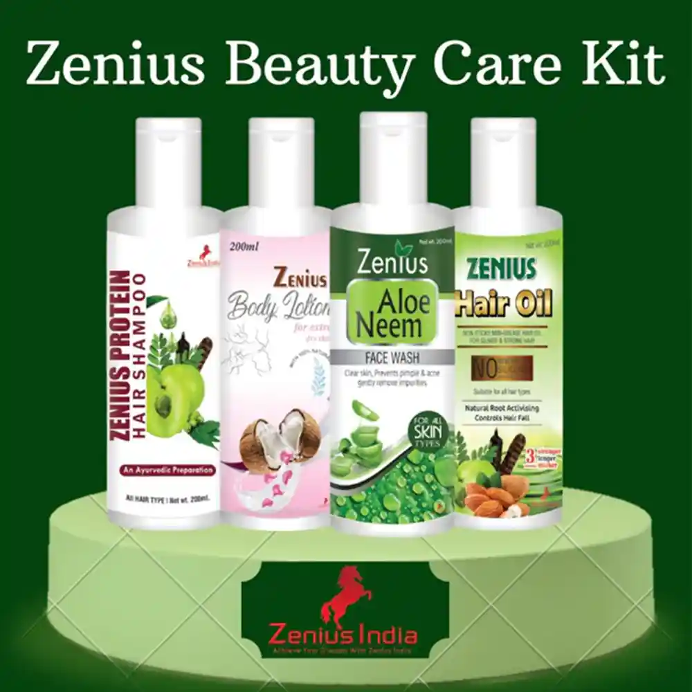 Zenius Beauty Care Kit Combo Of Shampoo, Body Lotion, Hair Oil & Aloe Neem Facewash on itshemp.in