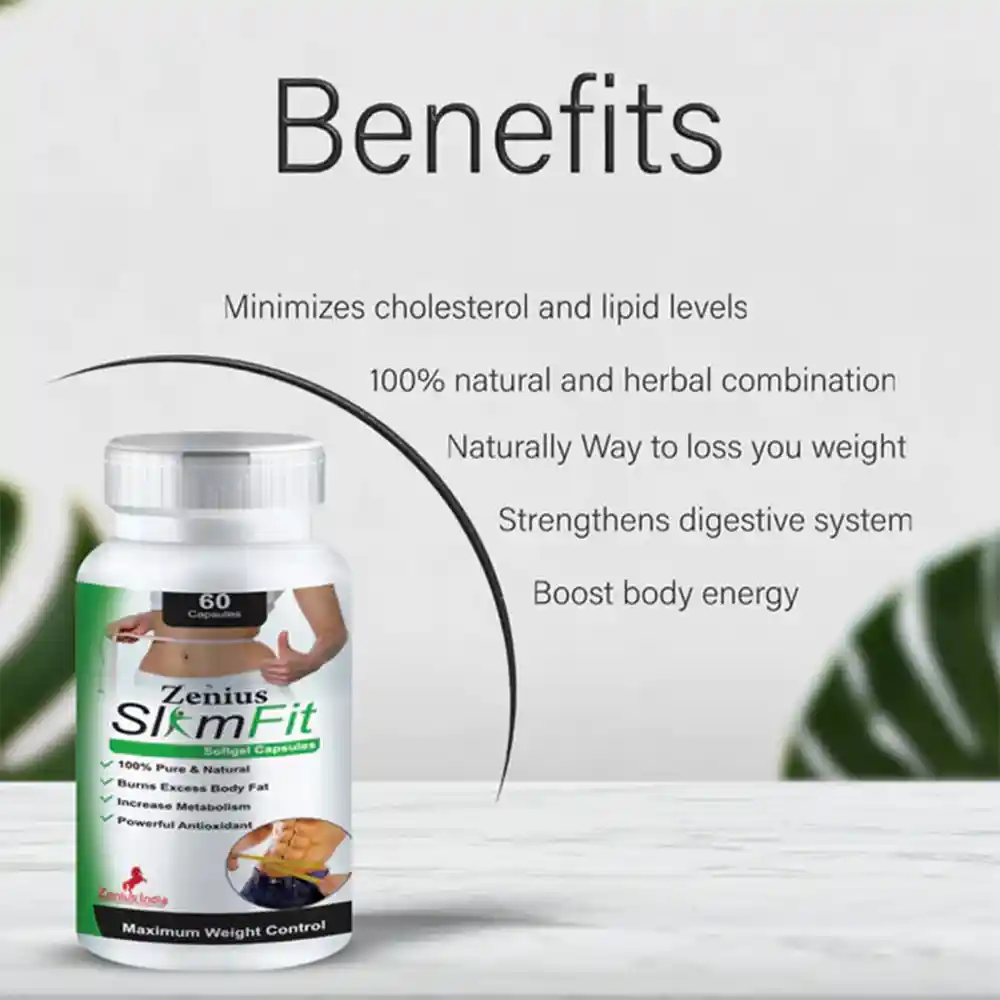 Zenius Slim Fit Capsule For Weight Loss Medicine Ayurvedic Fat Burner 100gm, 60 Capsules on itshemp.in