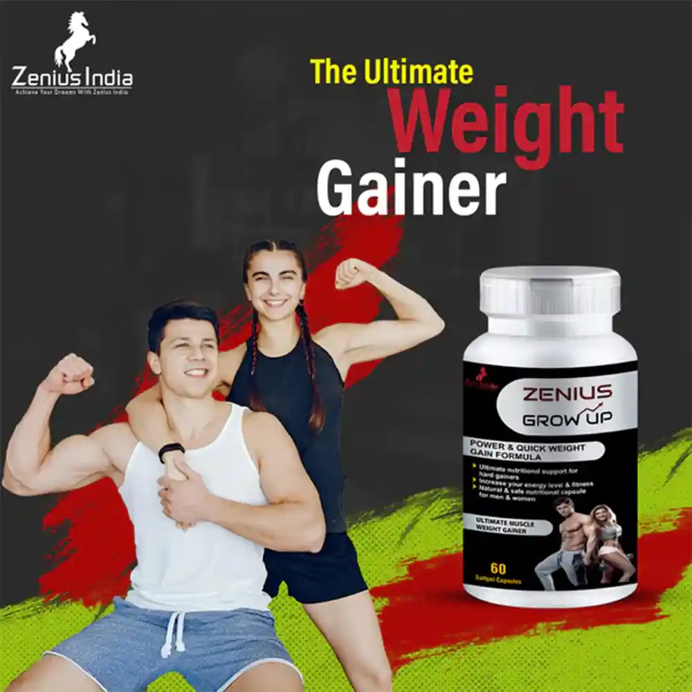 Zenius Grow Up Capsule For Weight Gain & Health Supplements For Men & Women 100gm, 60 Capsuleson itshemp.in