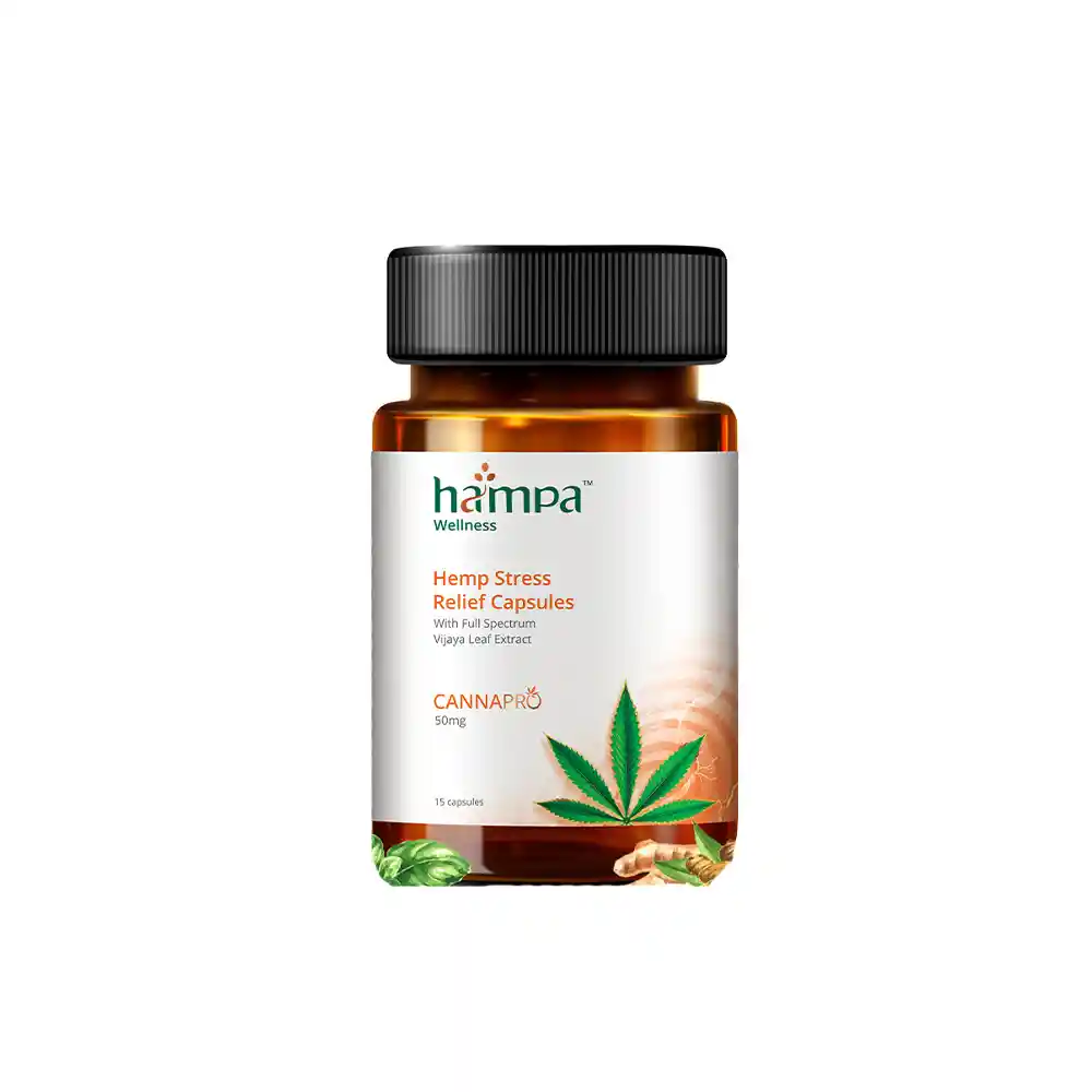 Hampa Stress Relief Capsules, 15 Capsule of 50mg each on itshemp.inHampa Stress Relief Capsules, 15 Capsule of 50mg each on itshemp.in