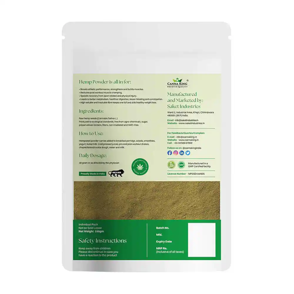 Cannaking Hemp Powder (100gm-500gm) on itshemp.in