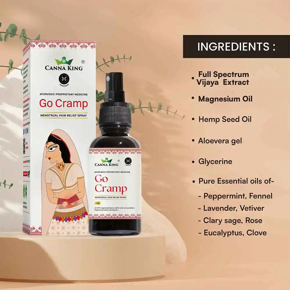 Cannaking Go-Cramp, Menstrual Pain Relief Spray (50ml ) on itshemp.in